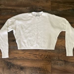 White, short sweater